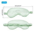 thumbnail image 2 of Uxcell Silk Sleep Mask Soft Satin Eye Protective Mask Blackout Eye Cover with Elastic Straps 2 Pack Light Green, 2 of 4