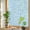 SkyBlue Auqamarin, variant on Rainbow Window Privacy Film, Sage Green Static Cling Window Film PVC, Grid Checkered Plaid Gingham Lattice Trellis No Glue UV Blocking Glass Covering, Removable Stained Glass Sticker 17.7''x39.3''
