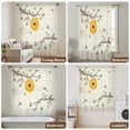 thumbnail image 5 of Bees Branches Semi Sheer Curtains Drapes for Living Room, Bedroom, French Doors Window 96 Inches Long, Farmhouse Spring Botanical Elegant Rod Pocket Chiffon Curtain Drapery Voile Draperies Panel, 5 of 8