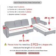 thumbnail image 4 of HAHDAXIA Housse de Sofa en L en Tissu Velours Doux, Housse de Canapé d'Angle Très Extensible avec Bas Élastique, Protège-Meubles Imperméable avec Accoudoirs pour Animaux et Enfants, B, 2 Places 145x185 cm, 4 of 7