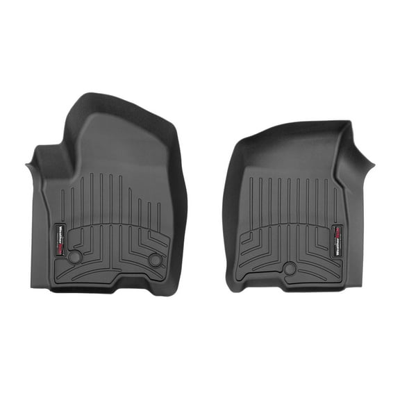 WeatherTech Custom Fit FloorLiners compatible with Suburban, Escalade, Tahoe, Escalade ESV, Escalade-V ESV, Escalade-V - 1st Row (Driver & Passenger), Black