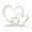 White, variant on Love Statues Three Heart Sculptures 3D Printed Heart Figurines Desktop Decorations Romantics Gift for Valentines Wedding