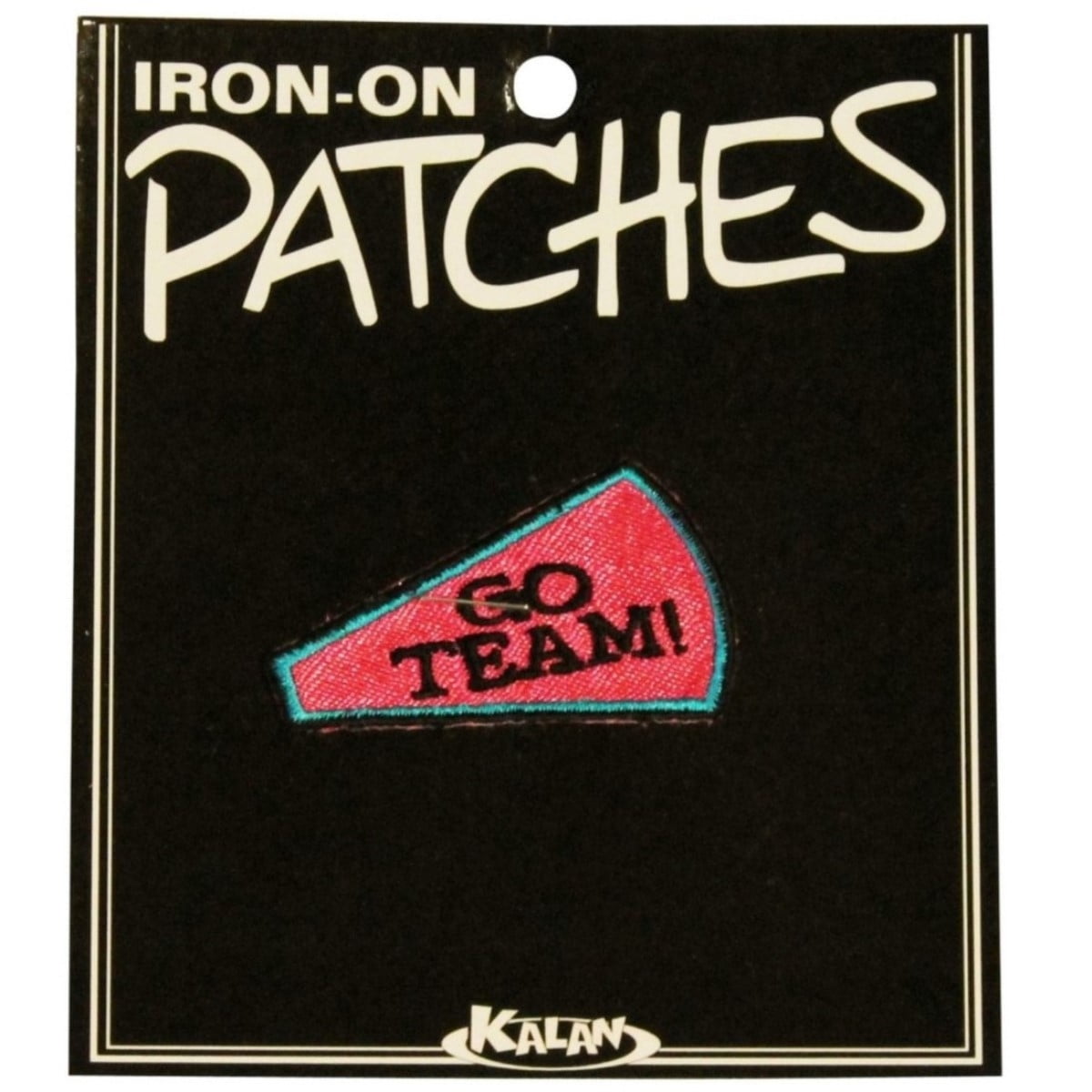 Go Team Megaphone Cheerleader Patch Spirit Badge Embroidered Iron On