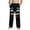 Black, variant on Unisex Kids Classic Smile Face Print Pants Elastic Waist Pockets Casual Lounge Wear 4-14T