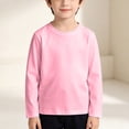 thumbnail image 2 of Toddler Kids Baby Boy Girl Long Sleeve Sweatshirt Casual Shirt Thin Pullover Infant Crewneck Sport Tops Basic Tee Shirt Fall Winter Pullover T-Shirts Crewneck Tops 5-6Years Pink T Shirts, 2 of 9