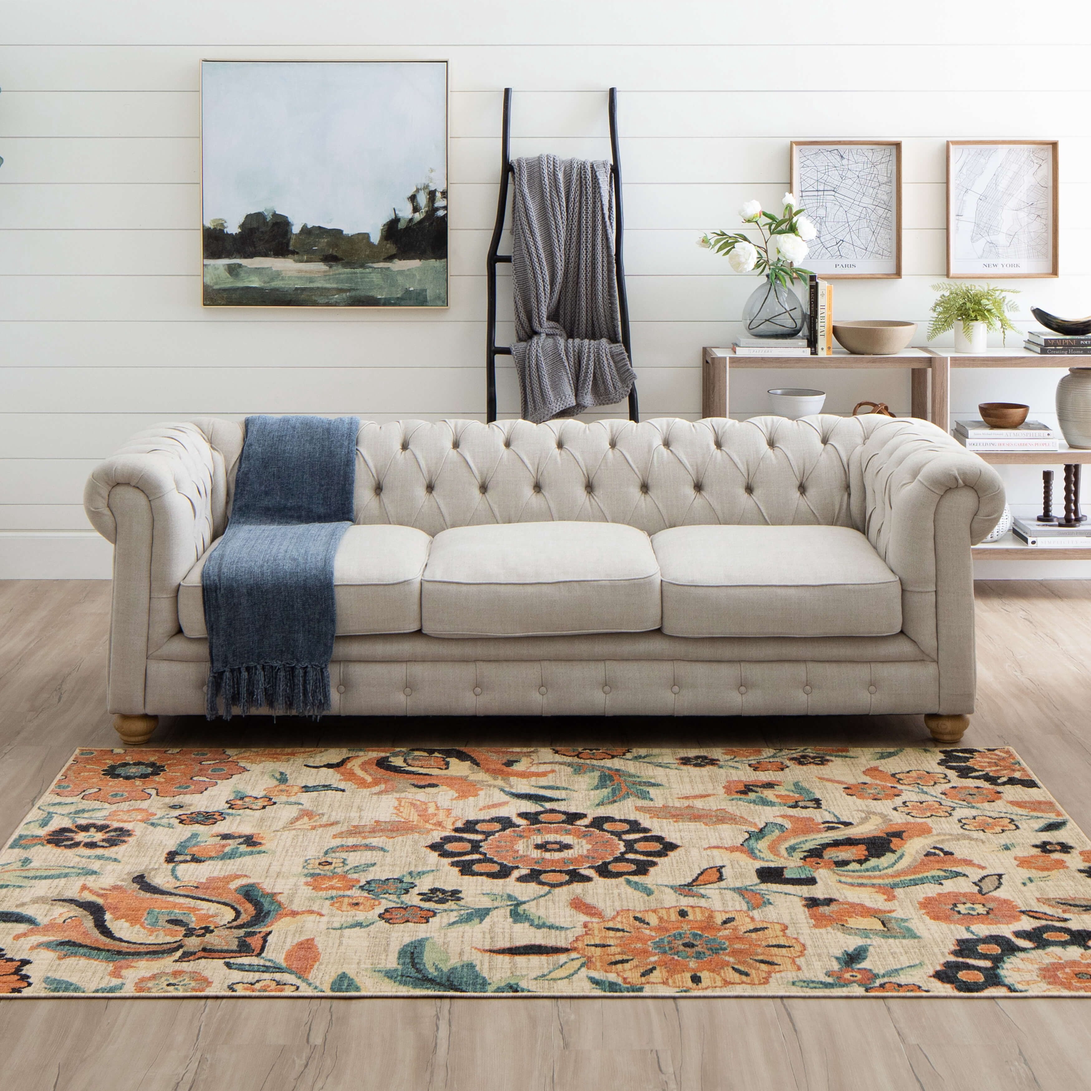 Mohawk Home Floweret Woven Polyester Indooor Area Rug, Multi, 9' x 12'