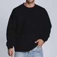 thumbnail image 2 of TANYSU Men Casual Sweatshirt Long Sleeve Tops Round Neck Solid Color Fashion O-Neck Pullover Tops Relaxed Fit Male Sports Athletic Dailywear, 2 of 4
