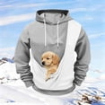 thumbnail image 4 of XIYON Cat Pouch Hoodie For Women Kangaroo Pocket Dog Pouch Hooded Sweatshirts Pet Carrier Pullover Animal Holder Long Sleeve Tops For Fall Winter Comfort, 4 of 5