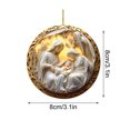 thumbnail image 4 of PALIFEUR Christmas Decorations Nativity Scene Ornaments, Xmas Religious Christmas ​Ornaments, Christian Christmas Nativity 3D Hanging Ornaments for Holiday Party Christmas Tree Decorations, 3.15 inch, 4 of 7