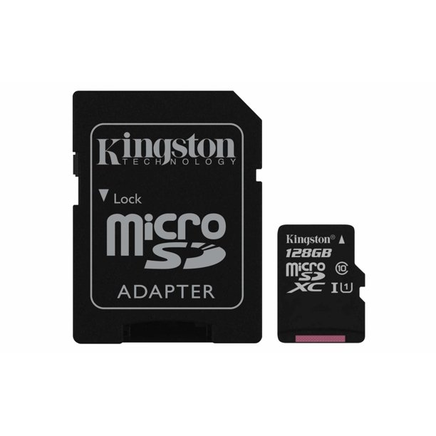 Kingston 128 GB microSDXC Class 10 Flash Memory Card SDCS Memory Memory