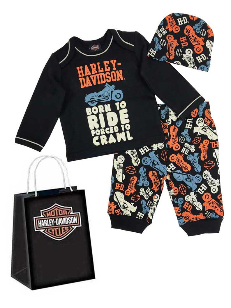 harley davidson baby boy gift set