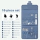 thumbnail image 3 of 16PCS Pedicure Manicure Set Nail Clippers Cleaner Cuticle Grooming Kit Case UHUSE Set de manicura, 3 of 8