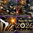 thumbnail image 6 of Decorative Design New Year Banner Festive Theme Celebration Banner for Holiday Event Indoor Decoration Party Backdrop, 6 of 9
