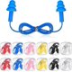 thumbnail image 1 of 12 Pairs Silicone Earplugs Waterproof Bavoe Corded String Ear Plugs, 6 Colors, 1 of 5