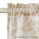 thumbnail image 4 of Cortinas Jinchan Floral para Cocina 36 cm de Lino con Dos Paneles Taupe, 4 of 8