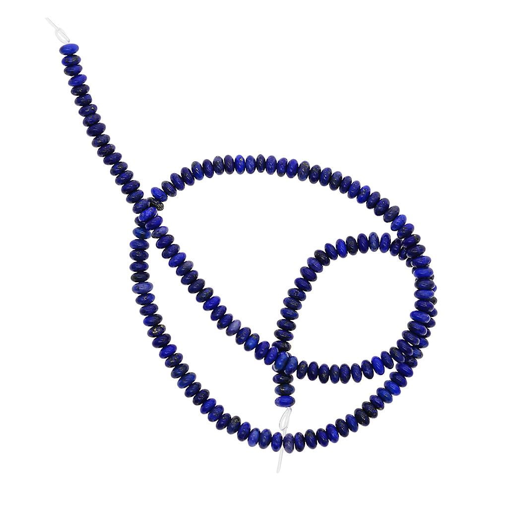DIY Jewelry Pendant Natural Blue Lapis Lazuli Crystal Loose Beads Necklace 