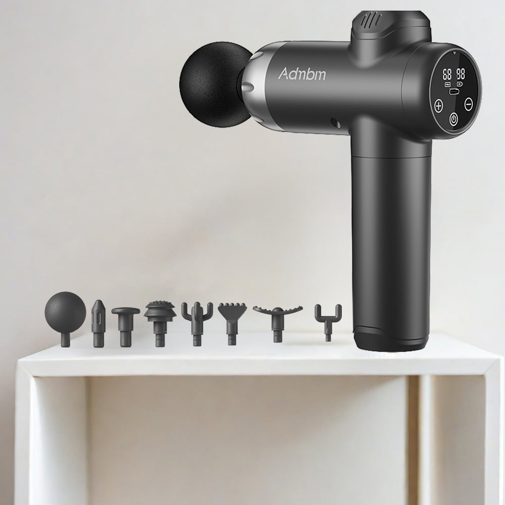 Vivitar Vivaspa Rechargeable Massage Gun LCD 4 Heads 6 Speeds Silver  MS1700-SIL - Walmart.com