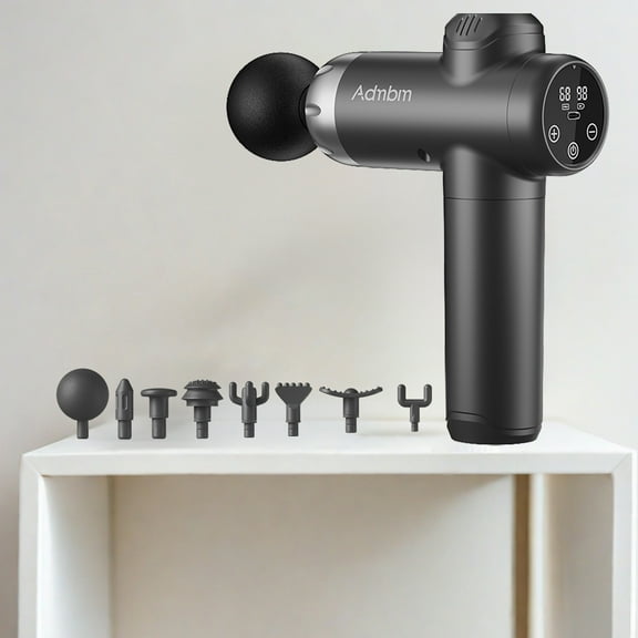 Admbm Massage Gun w/ Multiple Speeds & 6 Heads for Back