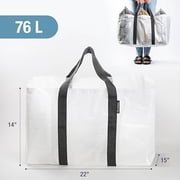 CleverMade 76L Collapsible Storage Basket, Transparent (2PK)