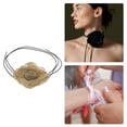thumbnail image 3 of Unique Bargains 1 Pc Adjustable choker necklace Dried Rose Pattern Wrap around wrist bracelet Coffee Color, 3 of 6