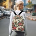 thumbnail image 7 of FORMRS Mini Backpack Purse for Women Travel Daypack Casual Shoulder Bag, Red Christmas Poinsettia, 7 of 7