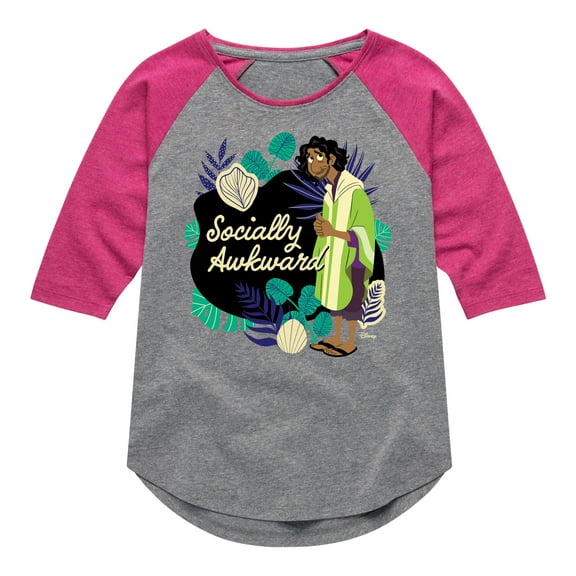 Encanto - Socially Awkward Bruno - Toddler & Youth Girls Raglan Graphic T-Shirt