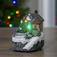 thumbnail image 2 of Northlight 5.5" LED Lighted and Animated House with Train Christmas Village Display Piece, 2 of 5