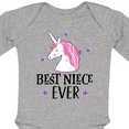 thumbnail image 4 of Inktastic Best Niece Ever Unicorn from Aunt Girls Long Sleeve Baby Bodysuit, 4 of 5
