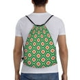 thumbnail image 2 of Kdxio 60s and 70s Style Print Drawstring Backpack Bag,Waterproof Draw String Back Sack, Gym Drawstring Bags Swim Bag For Unisex, 2 of 9