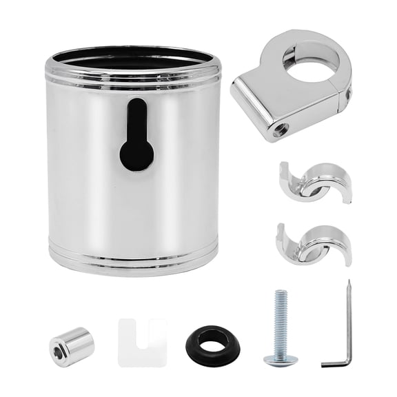 Anxingo Motorcycle Handlebar 200 Chrome Mount Cup Holder, Drink Holder with 360 Degrees Rotation