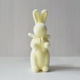 thumbnail image 3 of Flocked Easter Bunny Decor - Flocking Rabbit with Bow tie Tabletop Ornament Spring Tables Decoration Centerpieces Indoor - Easter Decorating Bunnies for Home Party, 3 of 9