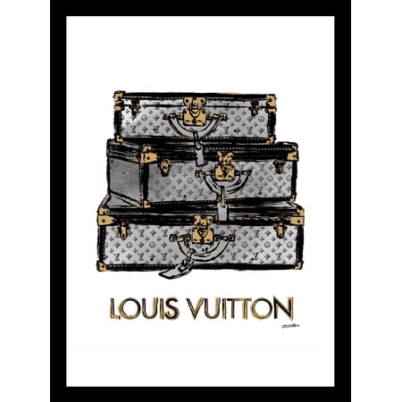 Venice Beach Collection's Designer Fashion Travel Trunks 14x18 Framed Print
