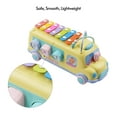 thumbnail image 2 of Muslady 7-Key Educational Musical Xylophone Toy for Toddlers 6 Months+, PP Material Cartoon Bus-Shaped with Mallet, Yellow/Blue Optional, Early Learning Instrument for Kids, 30*16*10cm Size, 2 of 6