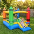 thumbnail image 3 of Infans Inflatable Bounce House w/Slide & Large Jumping Area, 550W Blower for Backyard, 3 of 7