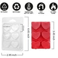 thumbnail image 2 of MILIVIXAY Wax Melt Containers-6 Cavity Clear Empty Plastic Wax Melt Molds-100 Packs Heart Shape Clamshells for Tarts Wax Melts., 2 of 9
