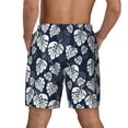 thumbnail image 4 of Goofa White Leaves Printed Men's Swim Trunks Board Shorts Quick Dry Mens Swimming Trunks with Compression Liner,Breathable Fit Hawaii Beach Shorts-XX-Large, 4 of 9