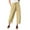 Khaki, variant on yunLCZ Women's Straight Leg Pants High Wa Womens Pocket Solid Elastic Waist Stitching Straight High Waist Casual Pants