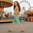 thumbnail image 2 of Vrotazzy Girls Casual Spring Summer Girls Pants with Comfortable High Waist Wide Leg Cropped Design Featuring Pockets for Everyday,Sizes 13-14 Years, 2 of 4