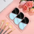 thumbnail image 5 of 6 Pcs Powder Puff Face Soft Triangle Makeup Puff Velour Makeup Sponge Beauty Blender for Loose Powder (Black), 5 of 8