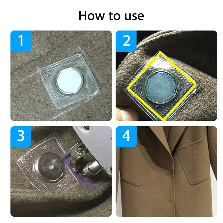 AMORNPHAN 10 Set 18mm.3/4 Invisible Hidden Magnetic Buttons Snap Magnet  Fastener Handbag Cloth Clasp Purse Closure DIY Sewing Tools