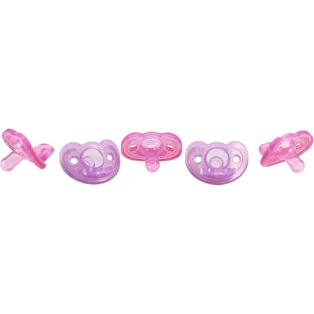 The First Years GumDrop Newborn Pacifier, 5pk, Pink/Purple