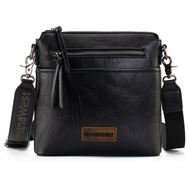 Bandolera Montana West Black Velvet MWC-216BK para mujer