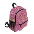 thumbnail image 2 of FORMRS School Backpack with Front Zippered Pocket 12" Student Travel Daypack, Pink Doughnuts, 2 of 6