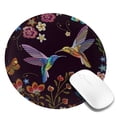 thumbnail image 2 of Disketp Humming Bird And Tropical Flowers Small Mouse Pad 7.9x7.9 Inches,Washable Round Mousepad For Office Laptop Computer,Non-Slip Rubber Base Mouse Pads For Wireless Mouse, 2 of 9