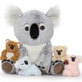 thumbnail image 1 of Animal de peluche Karister con 4 koalas bebés de 45 cm, 1 of 9
