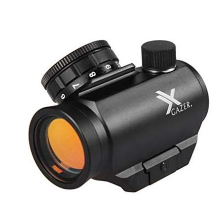 Xgazer Optics Red Dot Sight Riflescope 1 x 25mm, Waterproof, Fogproof & Shockproof, Amber-Bright Lens, Faster Target Acquisition For Hunting, Accuracy & Effectiveness For Rifles, Handgun, And
