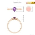 thumbnail image 5 of ANGARA Natural 0.4 Ct. Amethyst with Diamond Solitaire Ring in 14K Rose Gold for Women (Ring Size: 8), 5 of 9