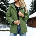 thumbnail image 6 of Cmfcve Rain Jacket for Women Waterproof Lightweight Windbreaker Jacket with Hood Packable Zipper Raincoat with Pockets M-4XL, 6 of 7