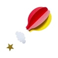 thumbnail image 2 of Wosthever 4 piezas de dijes festivos colgantes, globos de aire, nubes, estrellas, decoraciones caprichosas para cualquier ocasión en 3D Decoración del hogar tipo 4, 2 of 6