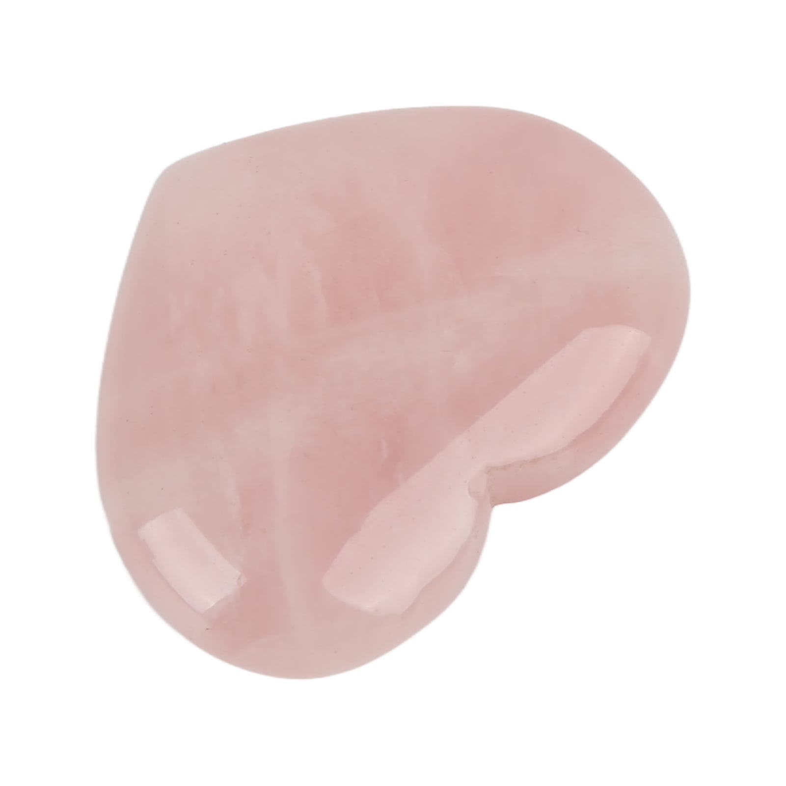 Piedra de corazón de cuarzo rosa, corazón de cristal de cuarzo rosa en ...